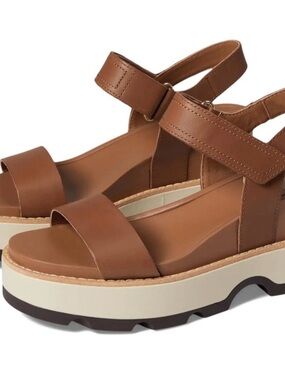 Sorel Joanie IV Strap Wedge. Velvet Brown. Size 10. Never worn. New in box
